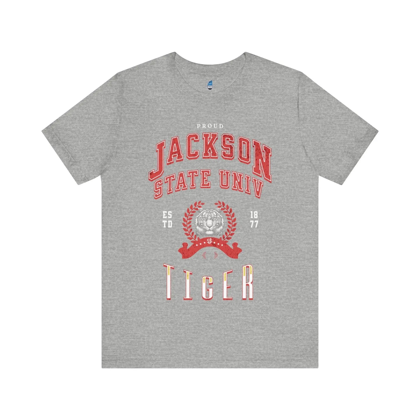 Proud Jackson State Univ Tiger Men's Red Jersey Short Sleeve Tee Printify