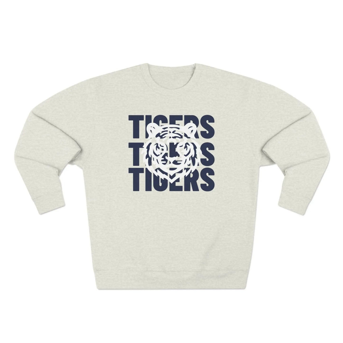 Jackson State Tigers 3X Navy Crewneck Sweatshirt Printify