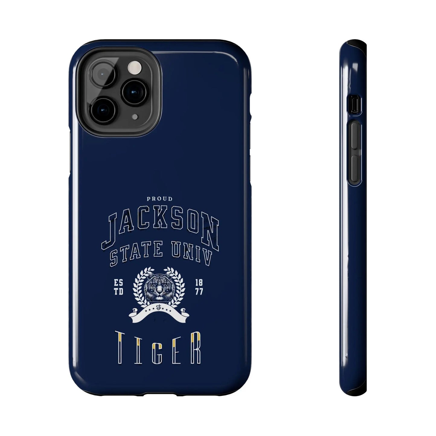 Proud Jackson State Univ Tiger White - Navy Case Printify