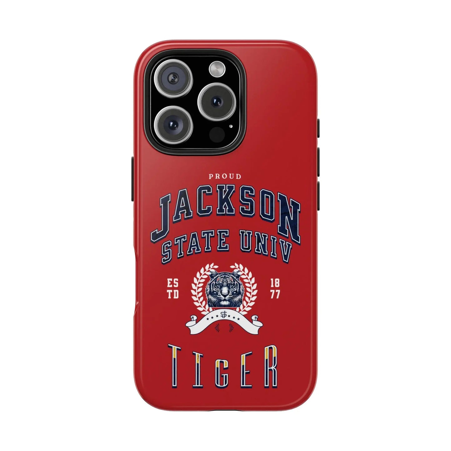 Proud Jackson State Univ Tiger White - Red Case Printify