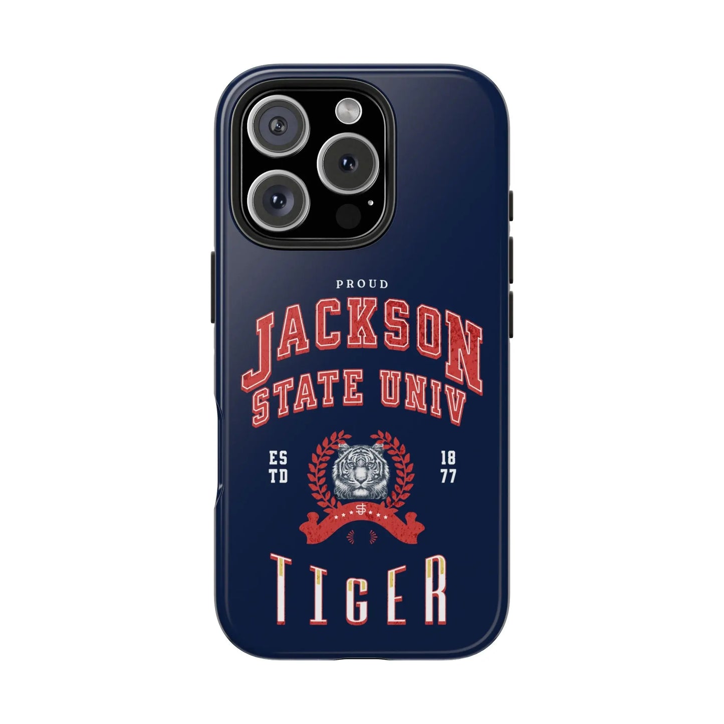 Proud Jackson State Univ Tiger Red - Navy Case Printify