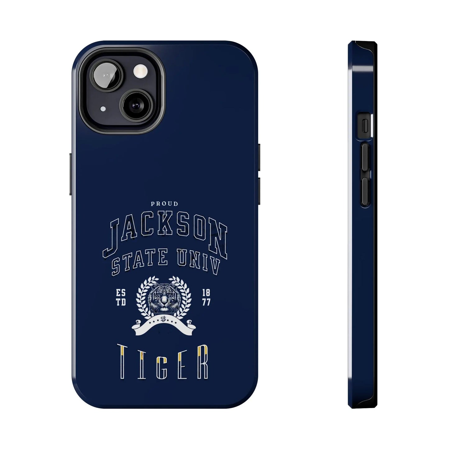 Proud Jackson State Univ Tiger White - Navy Case Printify
