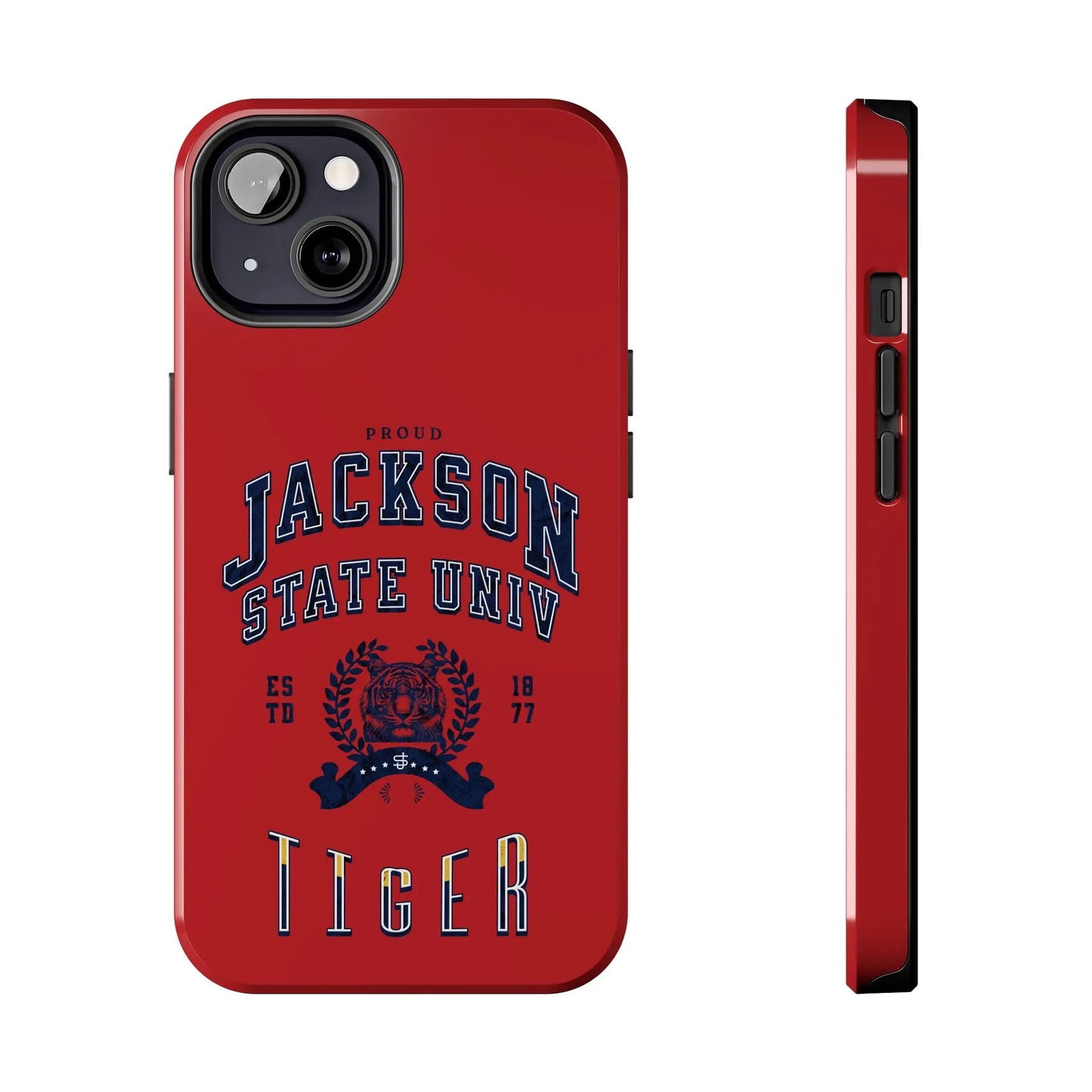 Proud Jackson State Univ Tiger Navy - Red Case Printify