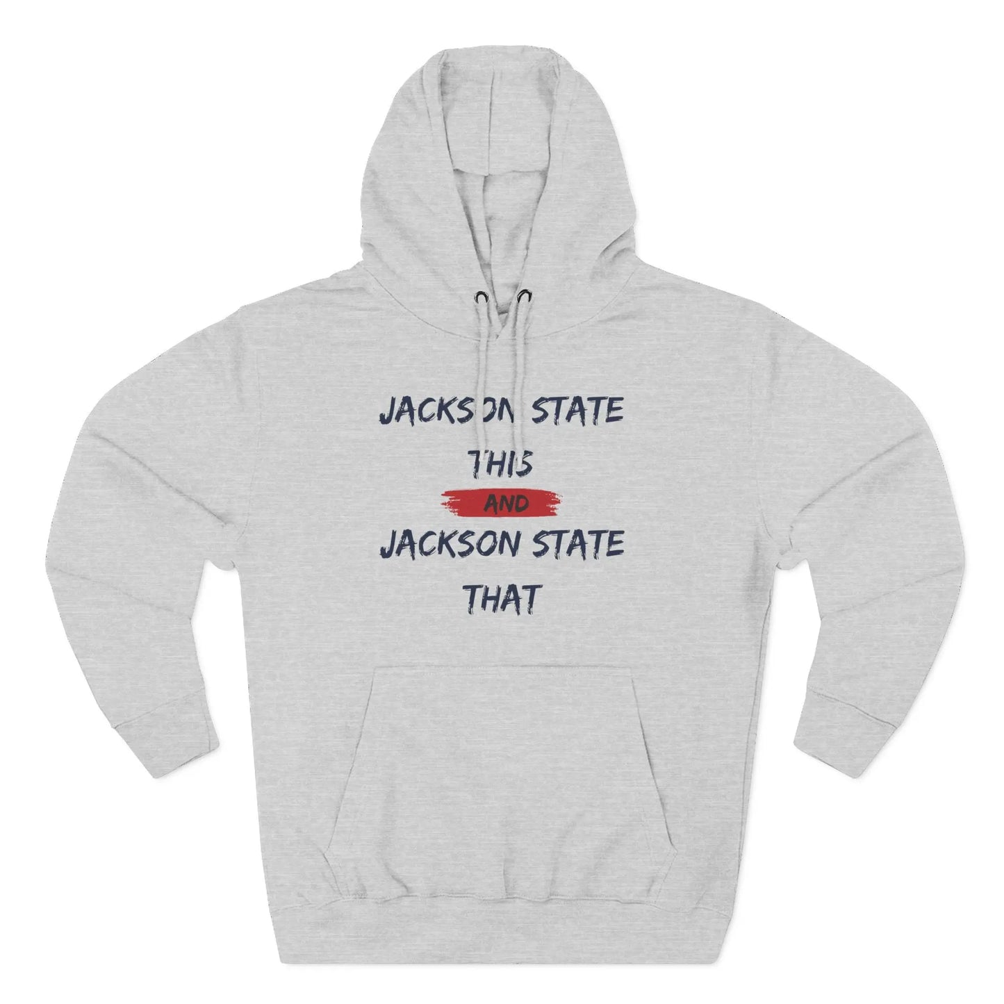 Jackson State This, Jackson State That Women's Block Red Premium Pullover Hoodie Printify