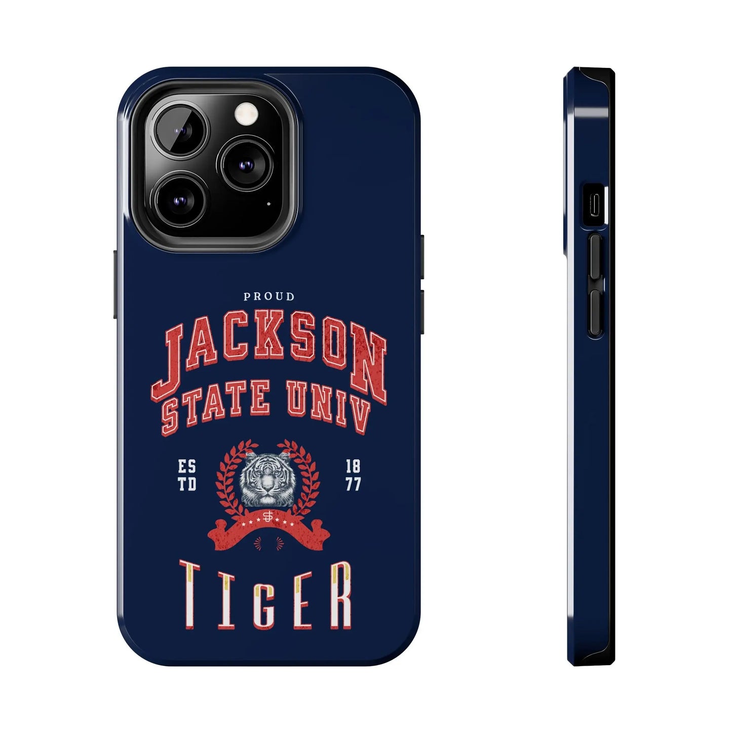 Proud Jackson State Univ Tiger Red - Navy Case Printify