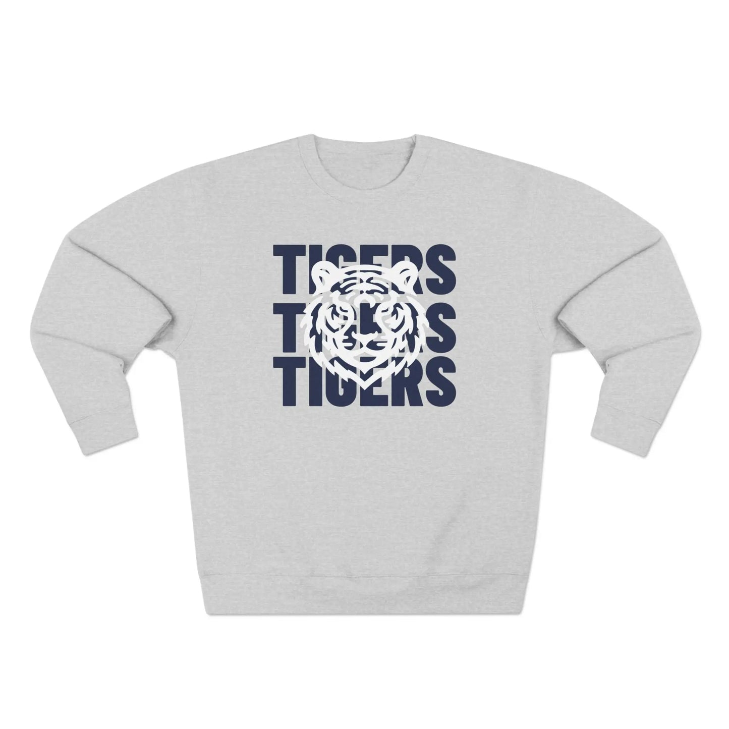 Jackson State Tigers 3X Navy Crewneck Sweatshirt Printify