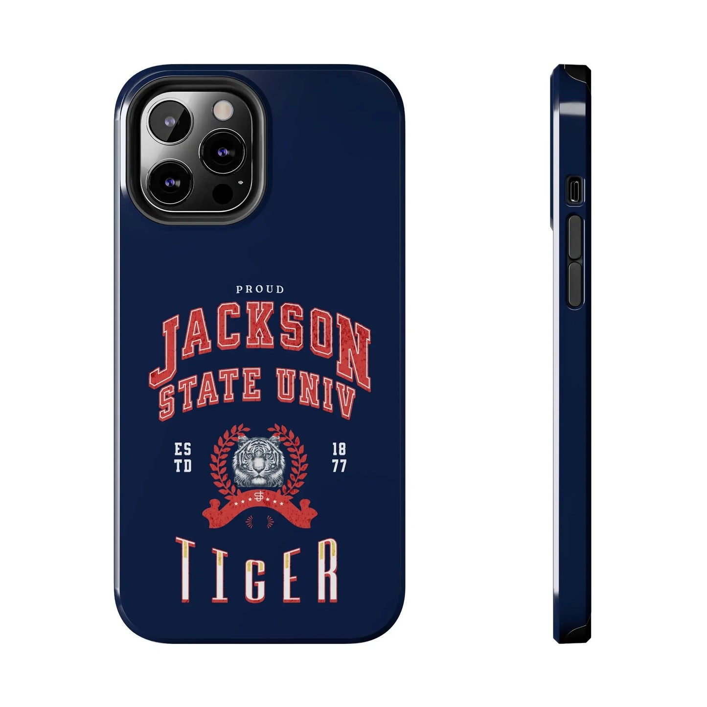 Proud Jackson State Univ Tiger Red - Navy Case Printify