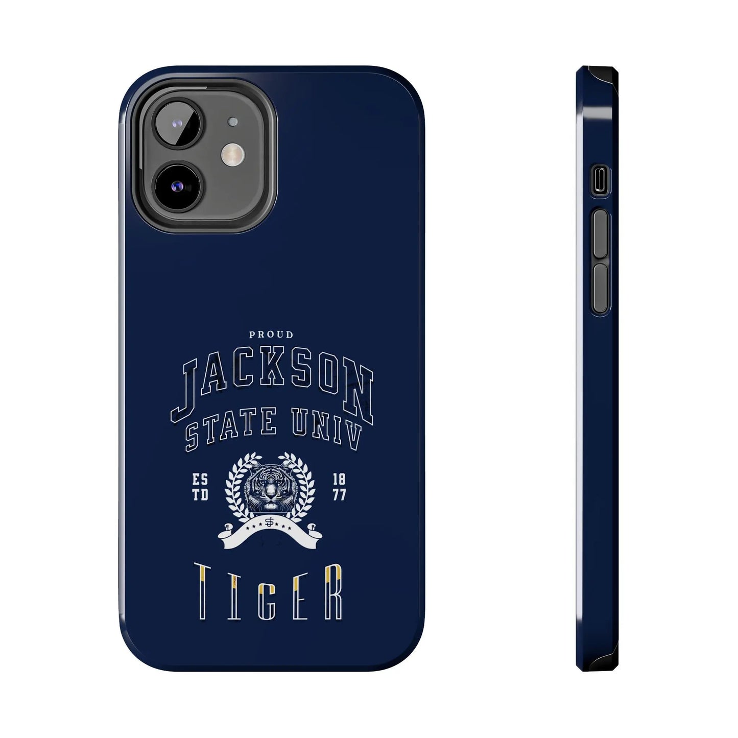 Proud Jackson State Univ Tiger White - Navy Case Printify