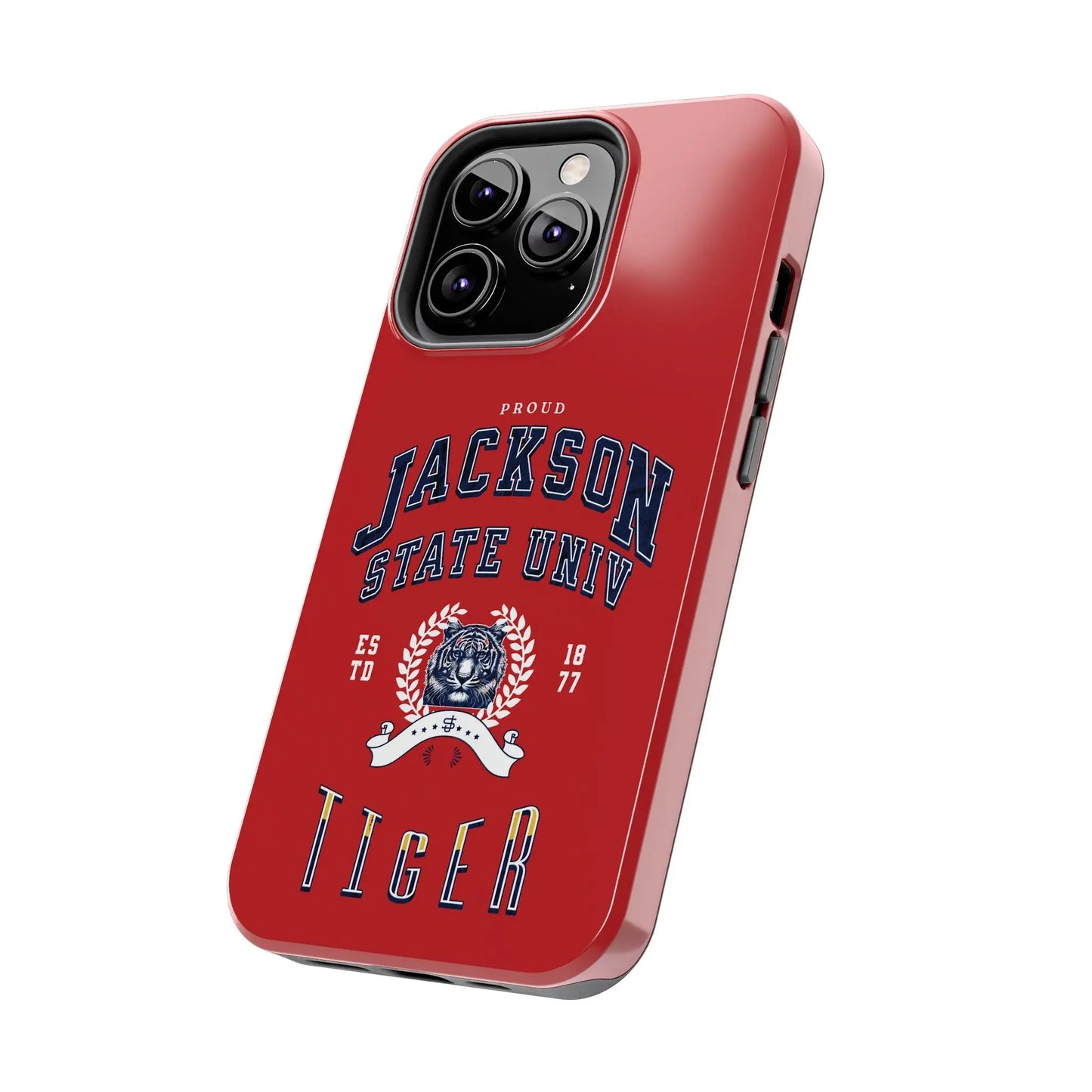 Proud Jackson State Univ Tiger White - Red Case Printify
