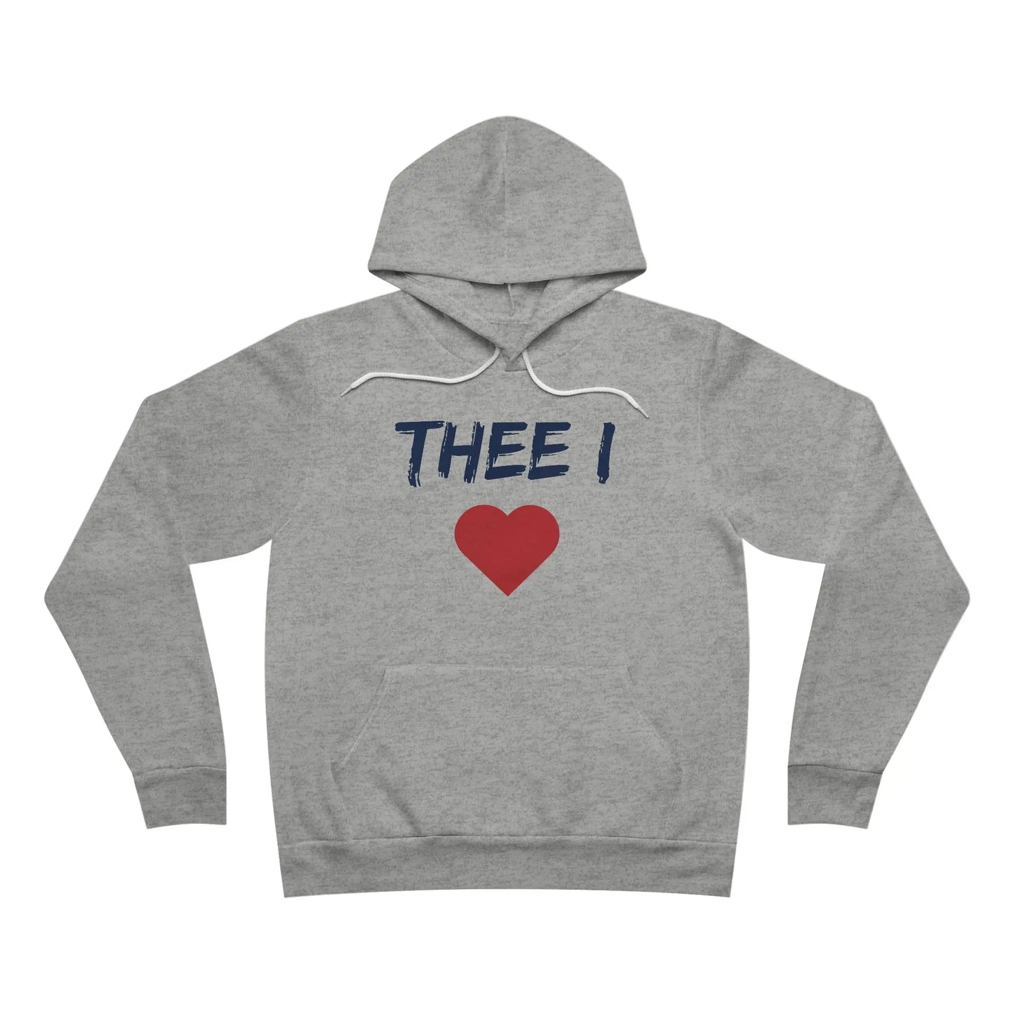 Thee I Heart Men's Block Navy Fleece Pullover Hoodie Printify