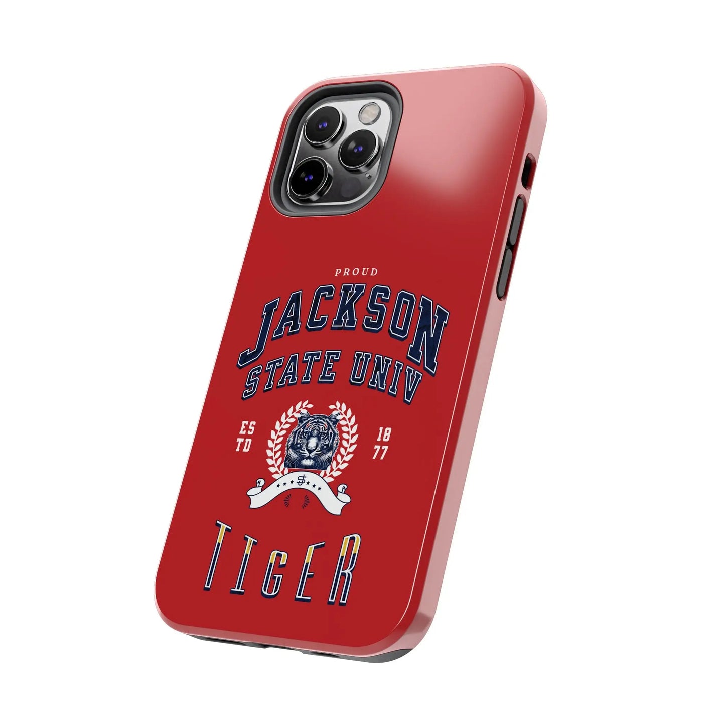 Proud Jackson State Univ Tiger White - Red Case Printify