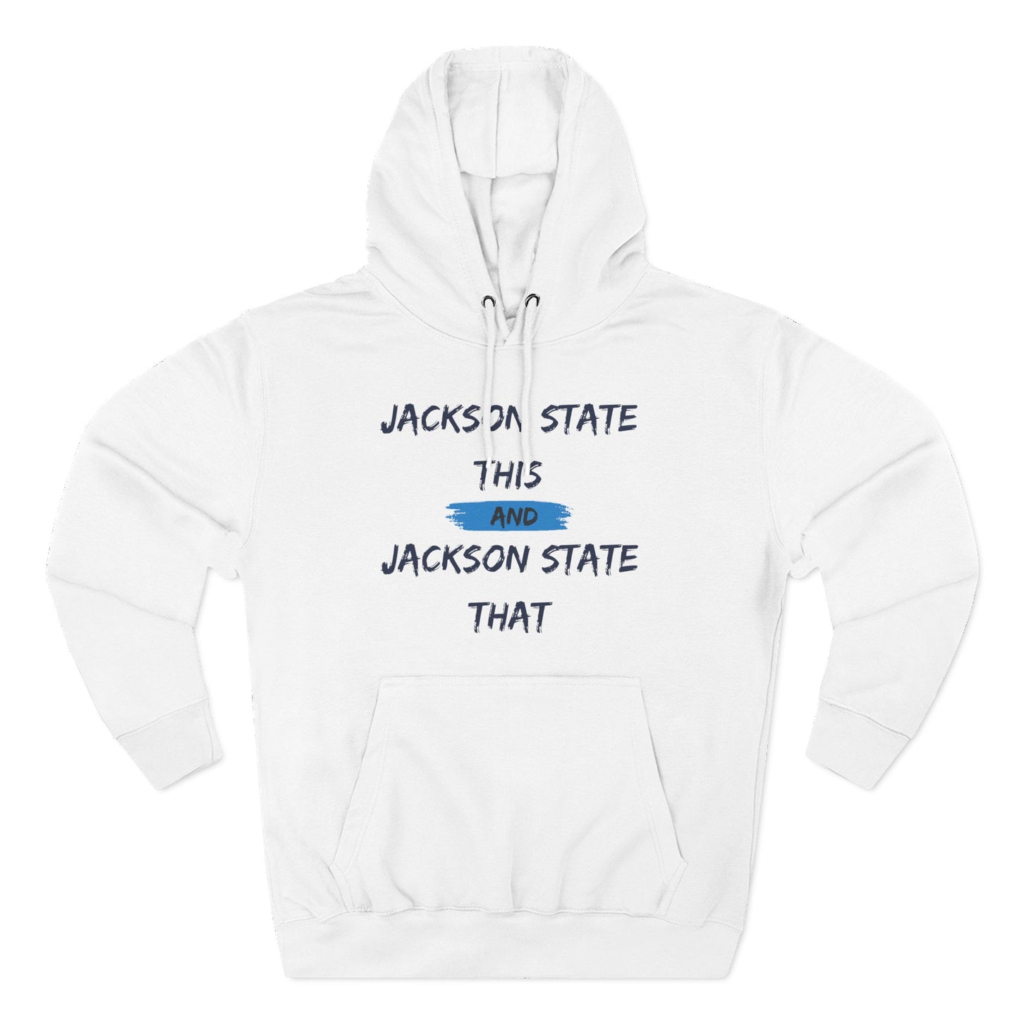 Jackson State This, Jackson State That Women's Block Baby Blue Premium Pullover Hoodie - Thee Shirts