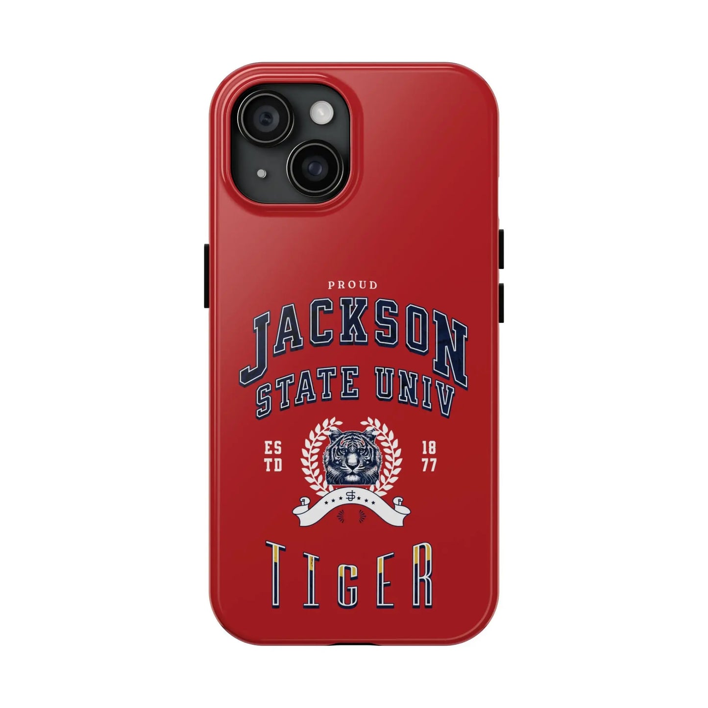 Proud Jackson State Univ Tiger White - Red Case Printify