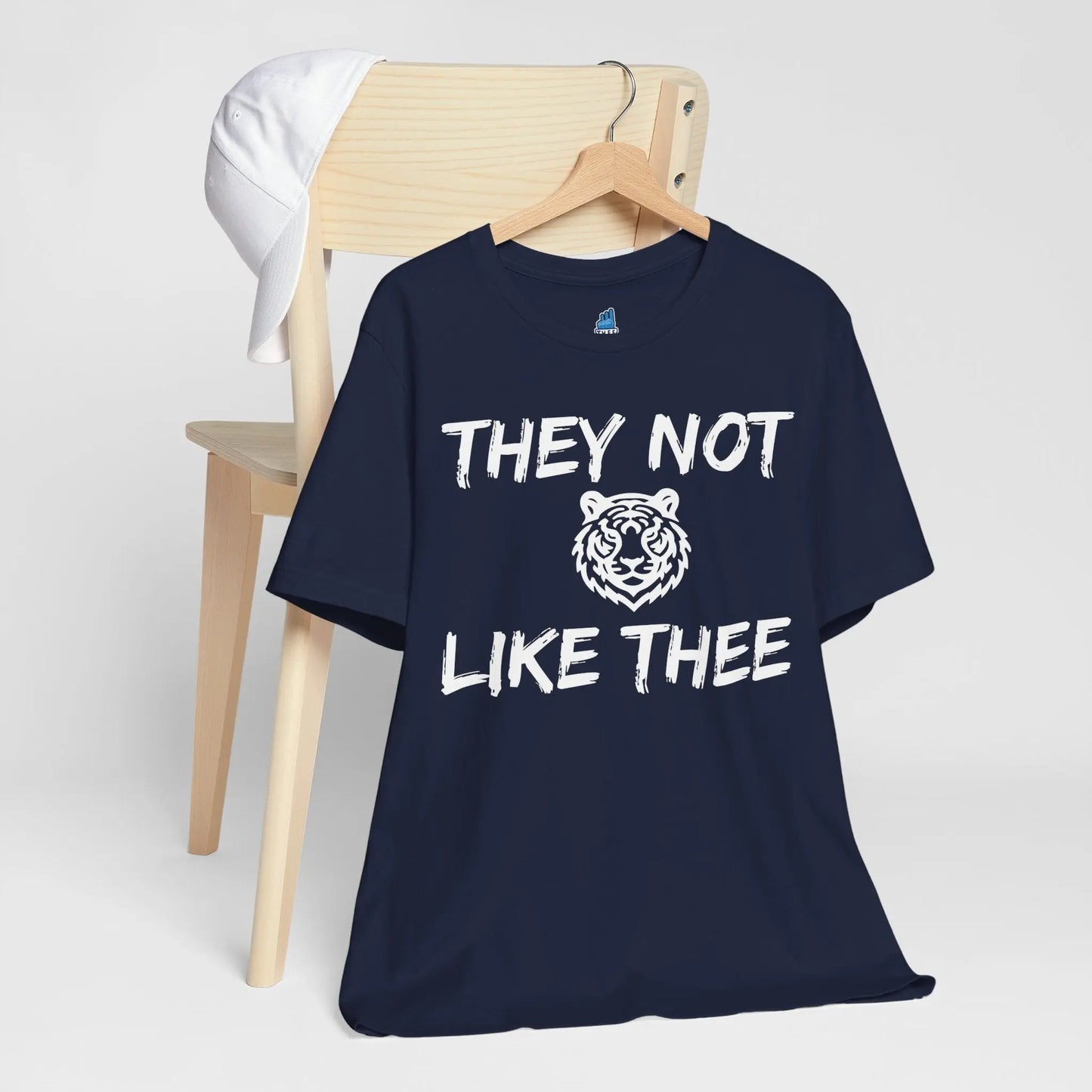 They Not Like Thee Men's Tiger White Jersey Short Sleeve Tee Printify