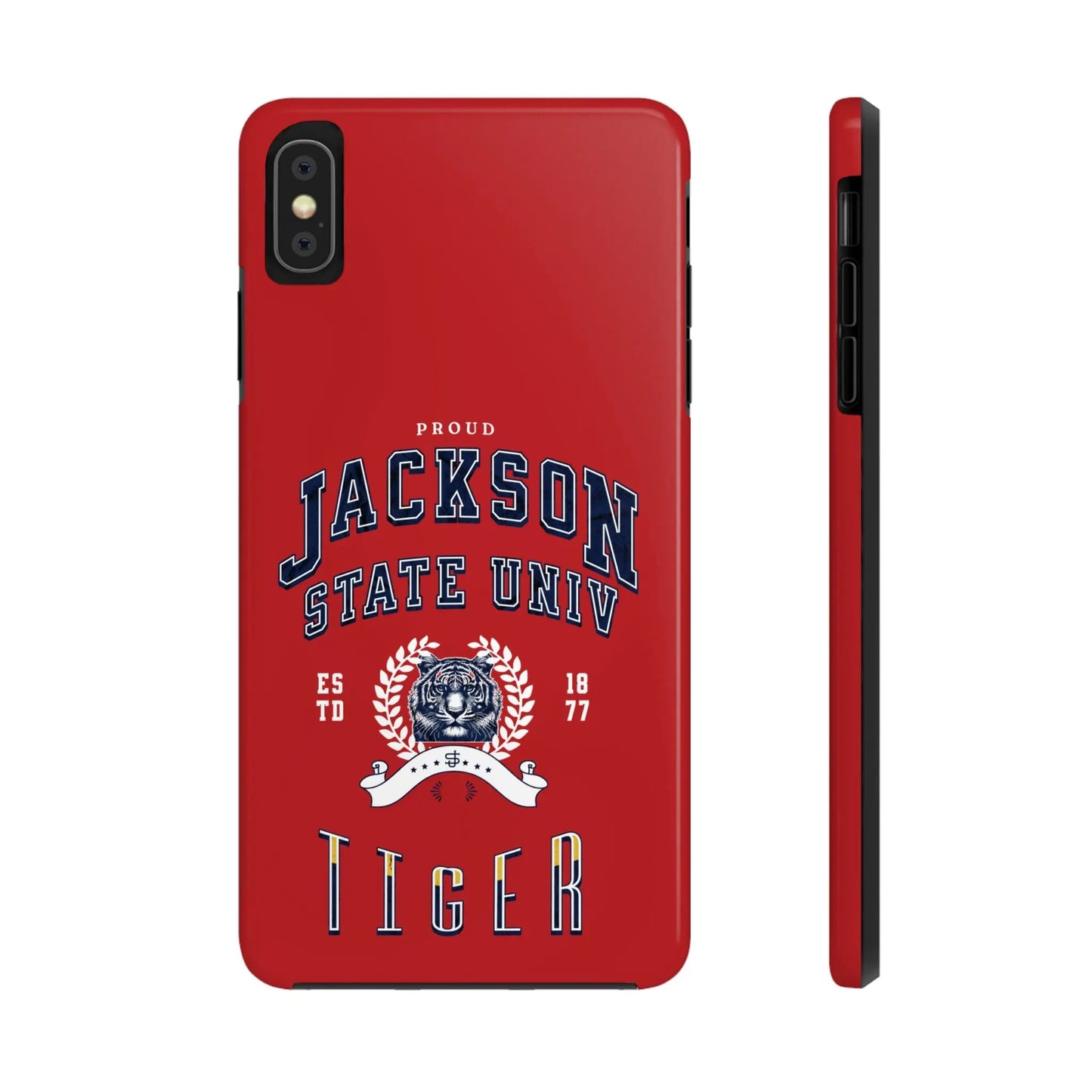 Proud Jackson State Univ Tiger White - Red Case Printify