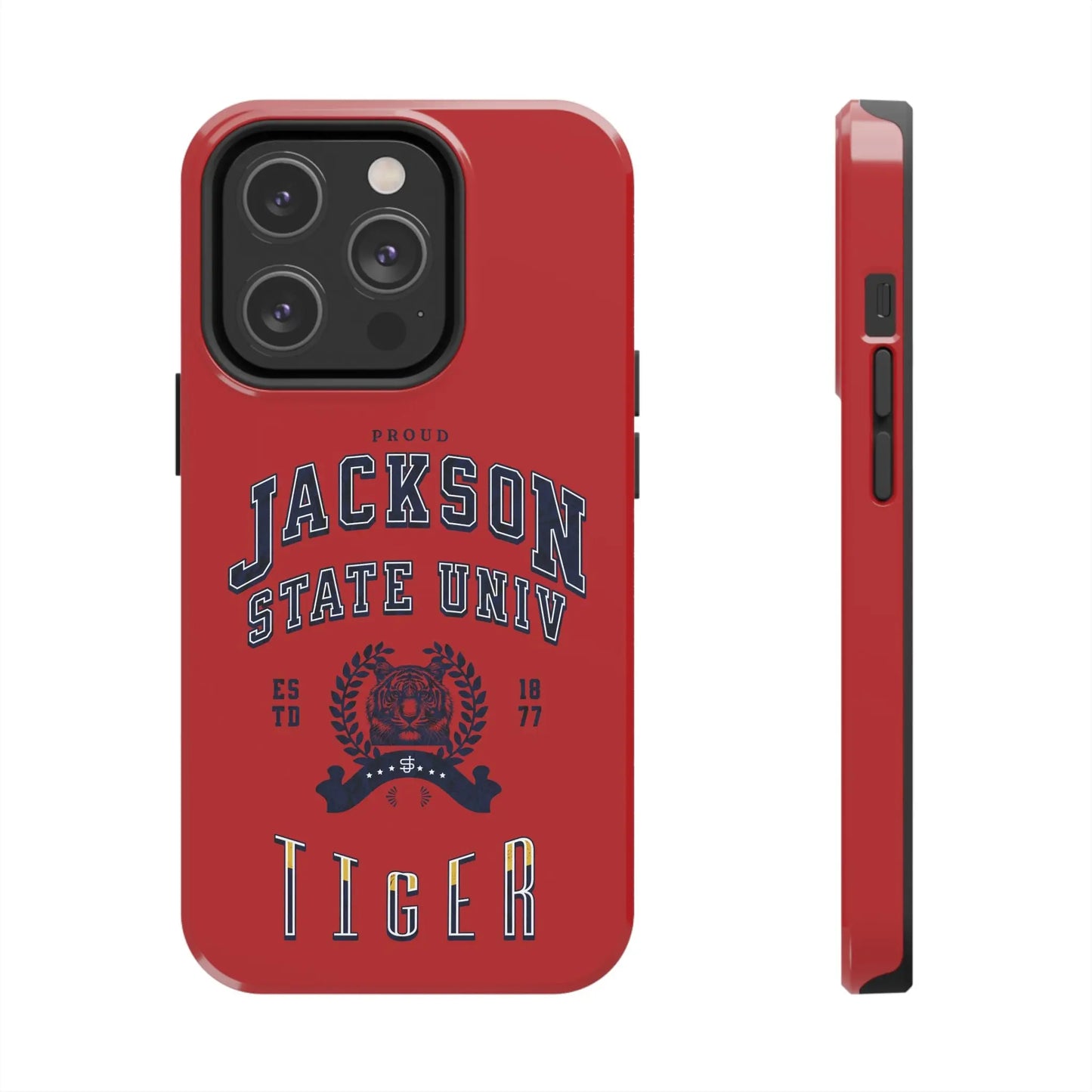 Proud Jackson State Univ Tiger Navy - Red Case Printify
