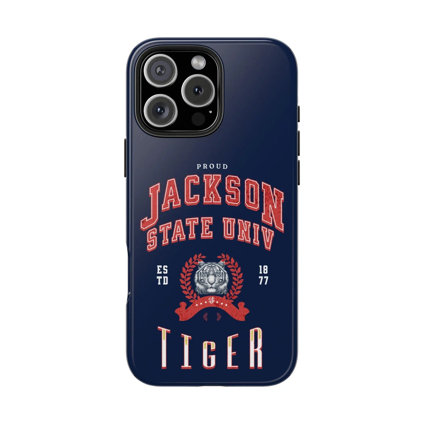 Proud Jackson State Univ Tiger Red - Navy Case Printify