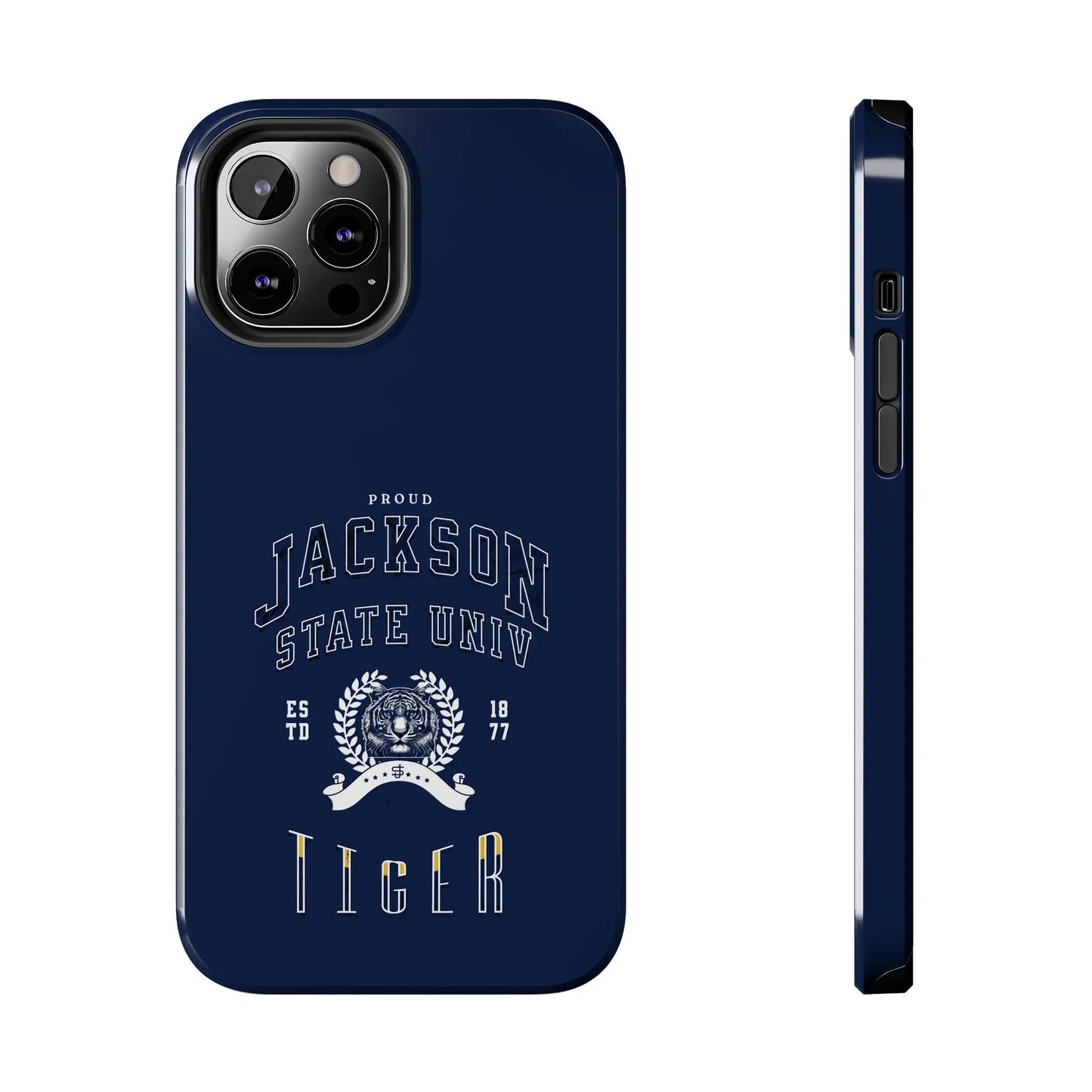 Proud Jackson State Univ Tiger White - Navy Case Printify