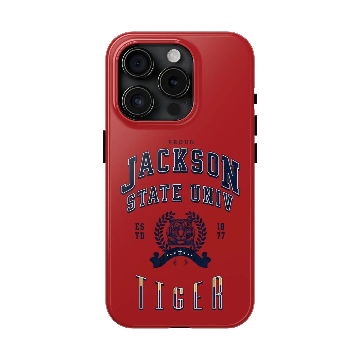 Proud Jackson State Univ Tiger Navy - Red Case Printify