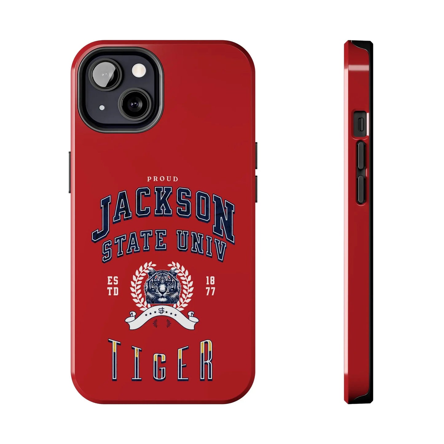 Proud Jackson State Univ Tiger White - Red Case Printify
