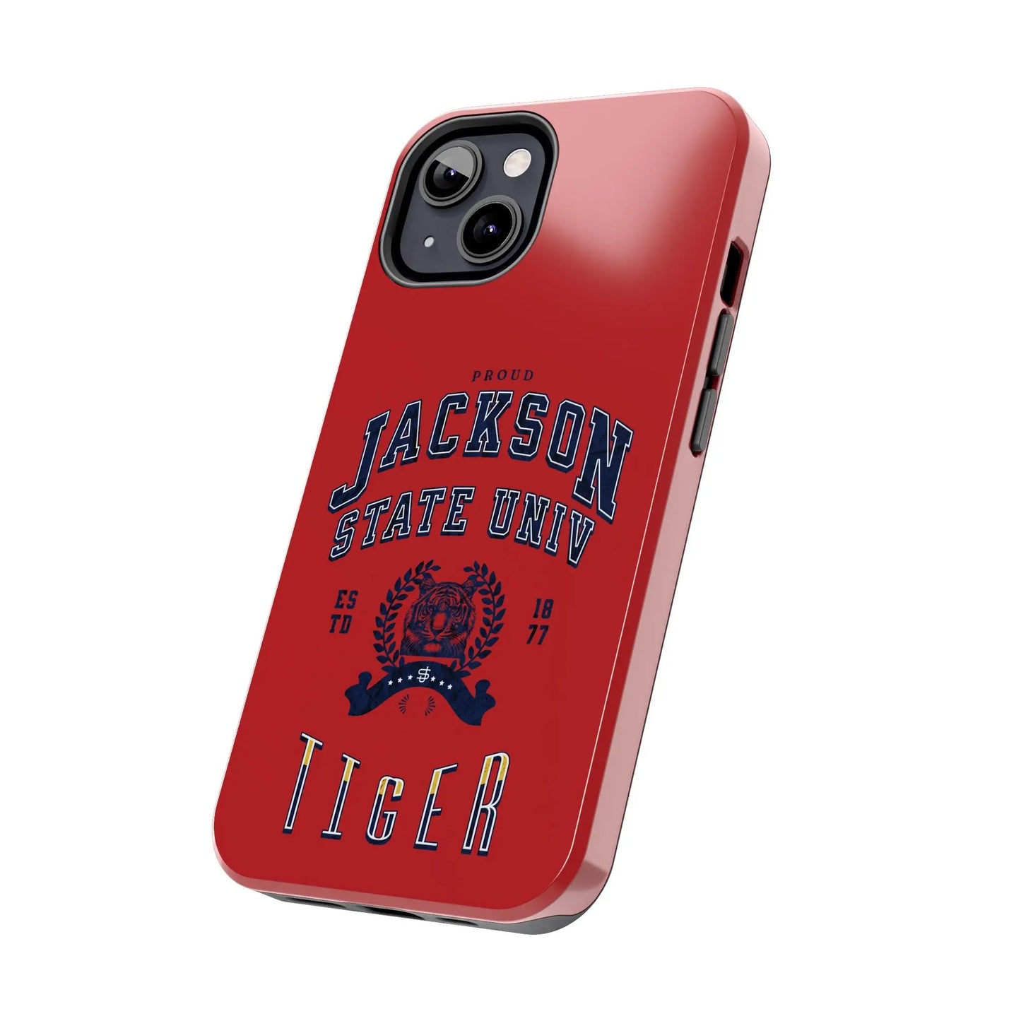 Proud Jackson State Univ Tiger Navy - Red Case Printify