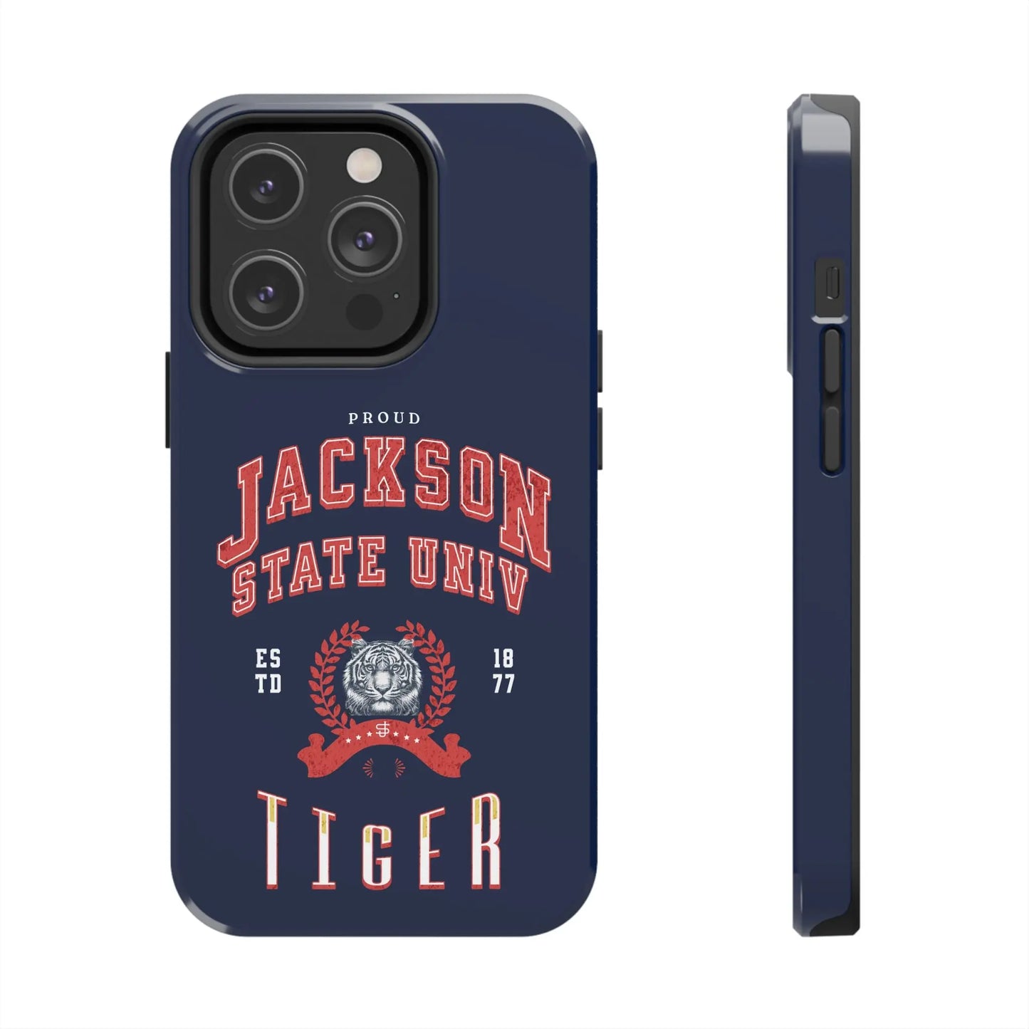 Proud Jackson State Univ Tiger Red - Navy Case Printify