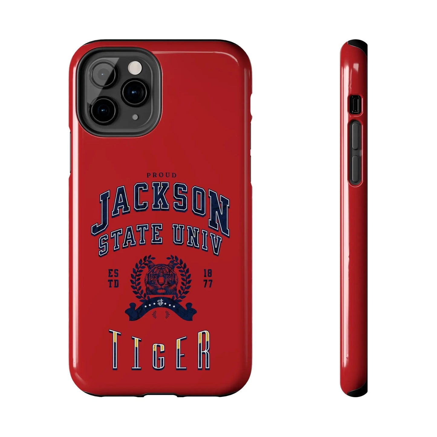 Proud Jackson State Univ Tiger Navy - Red Case Printify