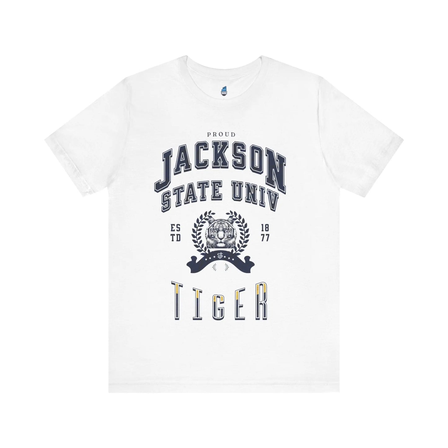 Proud Jackson State Univ Tiger Men's Navy Jersey Short Sleeve Tee Printify