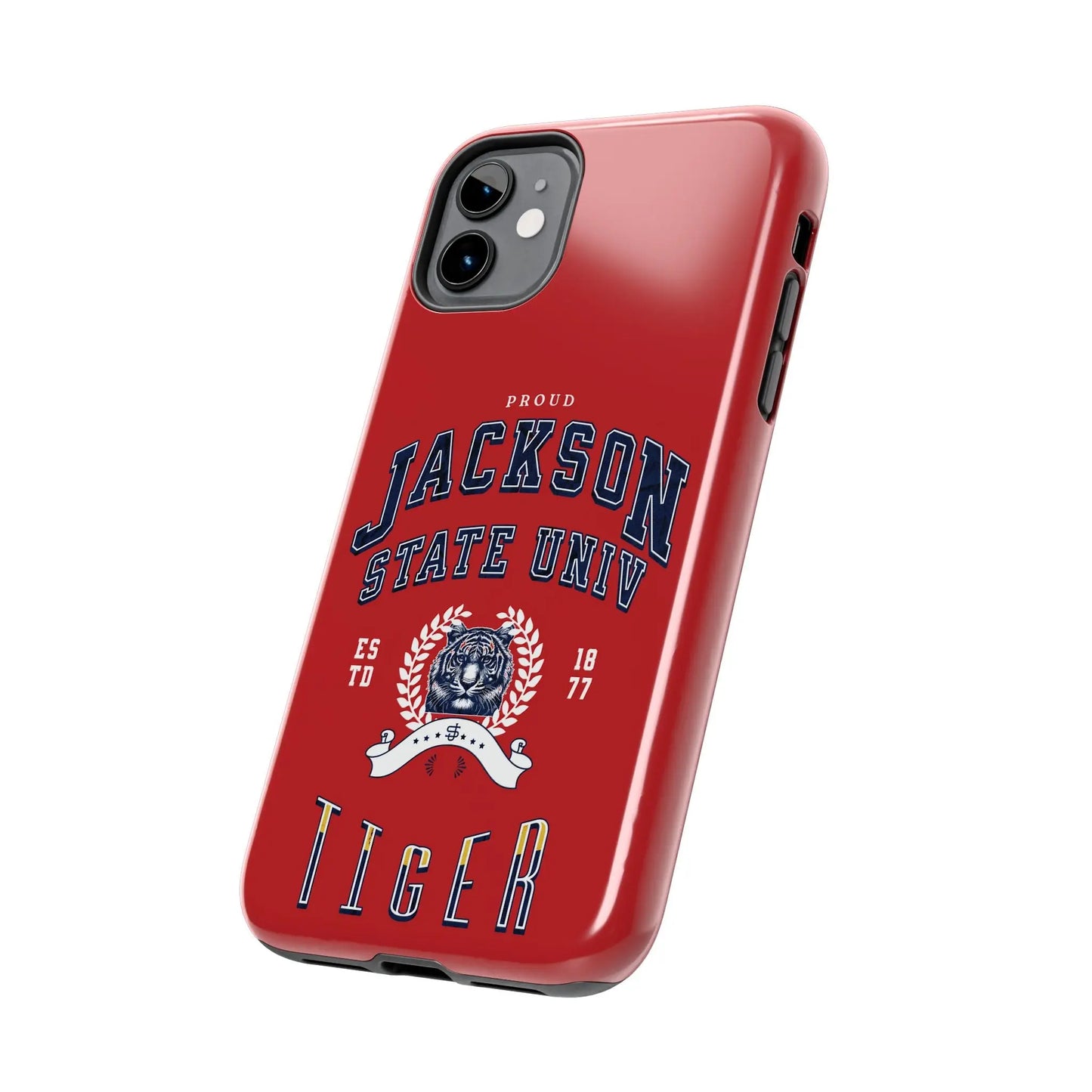 Proud Jackson State Univ Tiger White - Red Case Printify