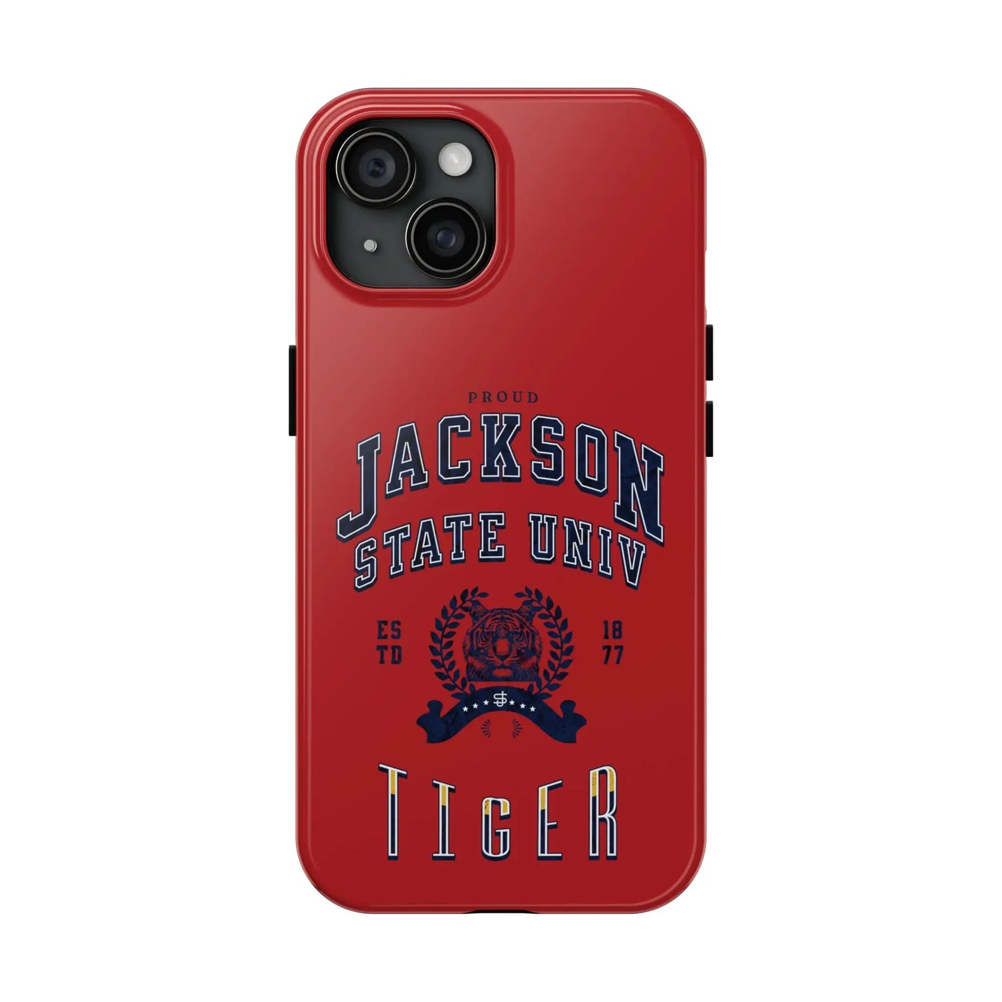 Proud Jackson State Univ Tiger Navy - Red Case Printify