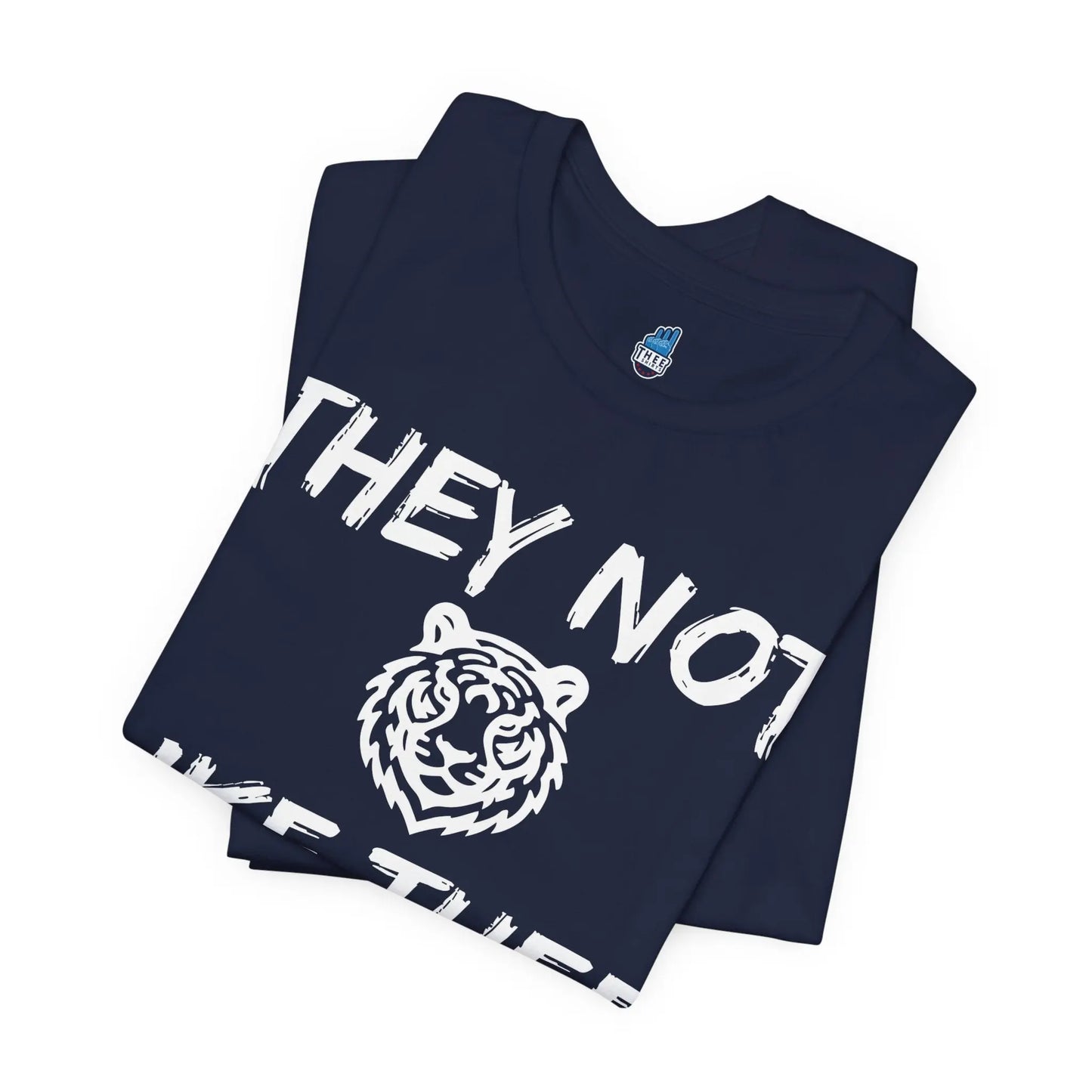 They Not Like Thee Men's Tiger White Jersey Short Sleeve Tee Printify