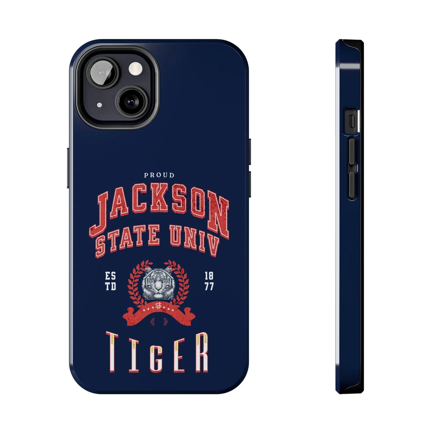 Proud Jackson State Univ Tiger Red - Navy Case Printify