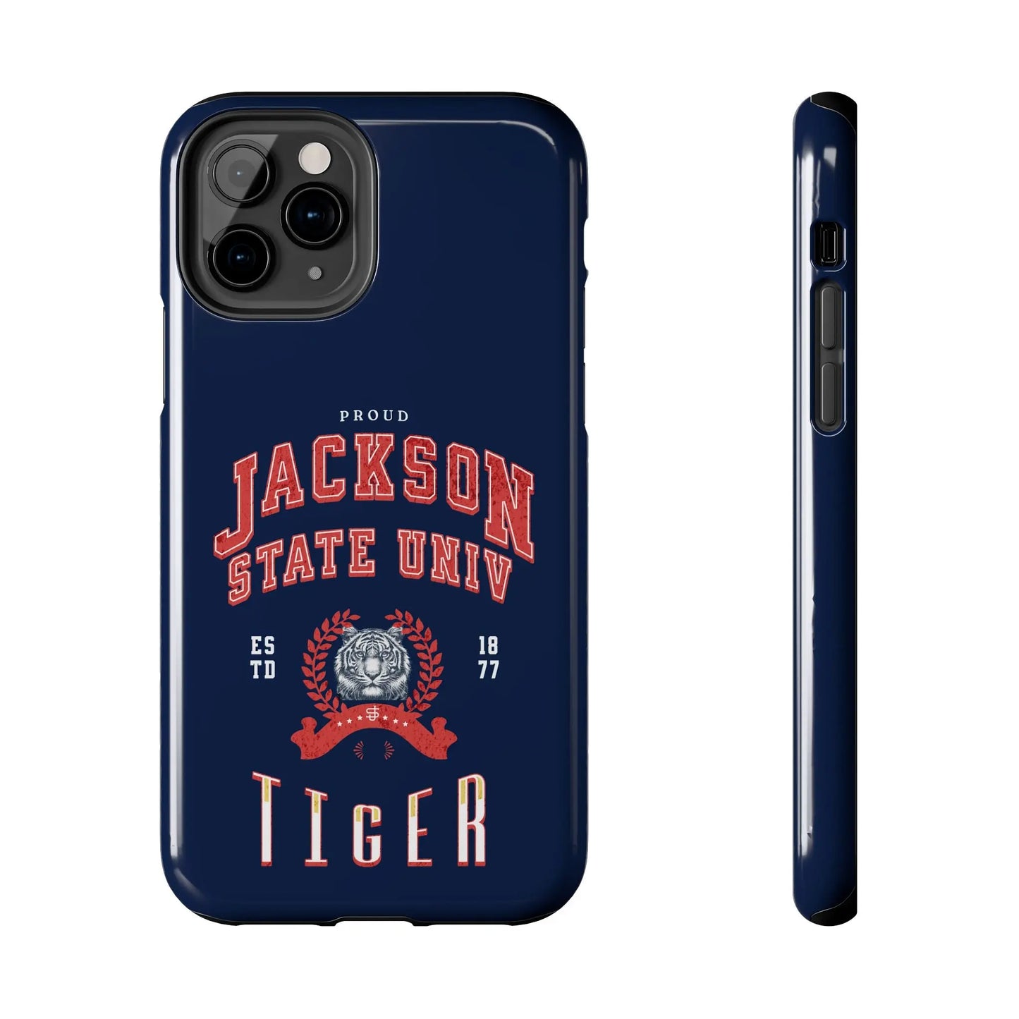 Proud Jackson State Univ Tiger Red - Navy Case Printify