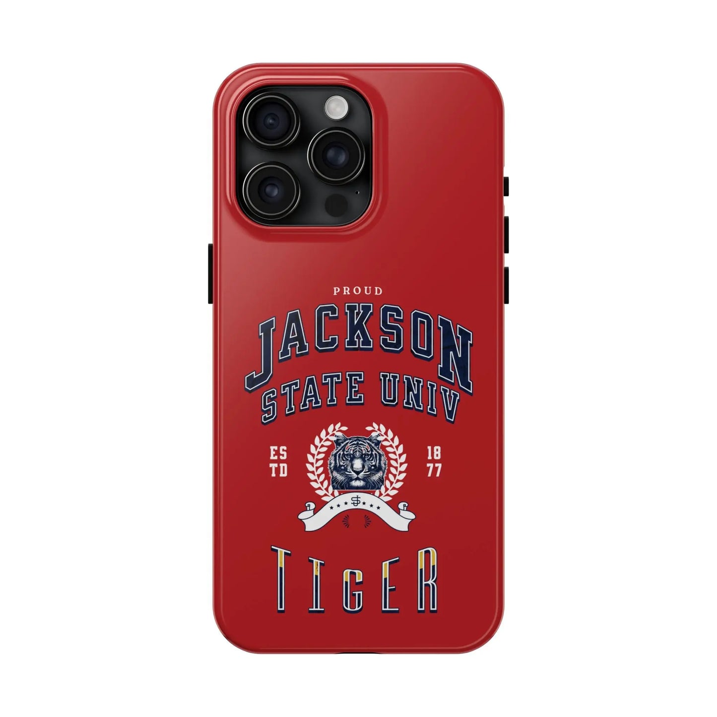 Proud Jackson State Univ Tiger White - Red Case Printify