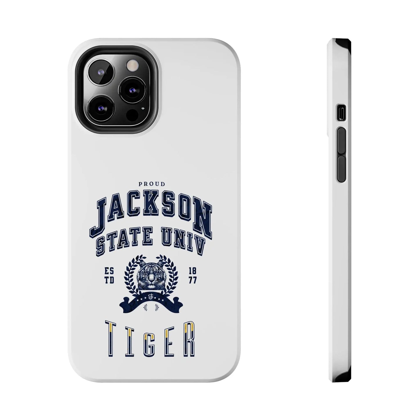 Proud Jackson State Univ Tiger Navy - White Case Printify
