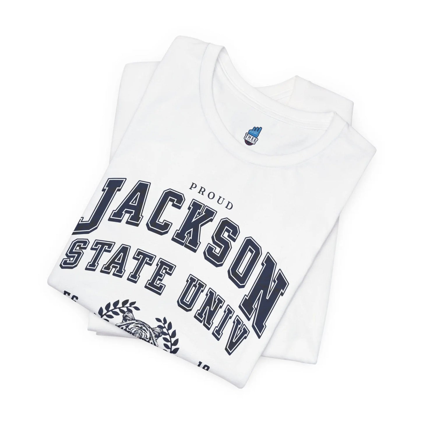 Proud Jackson State Univ Tiger Men's Navy Jersey Short Sleeve Tee Printify