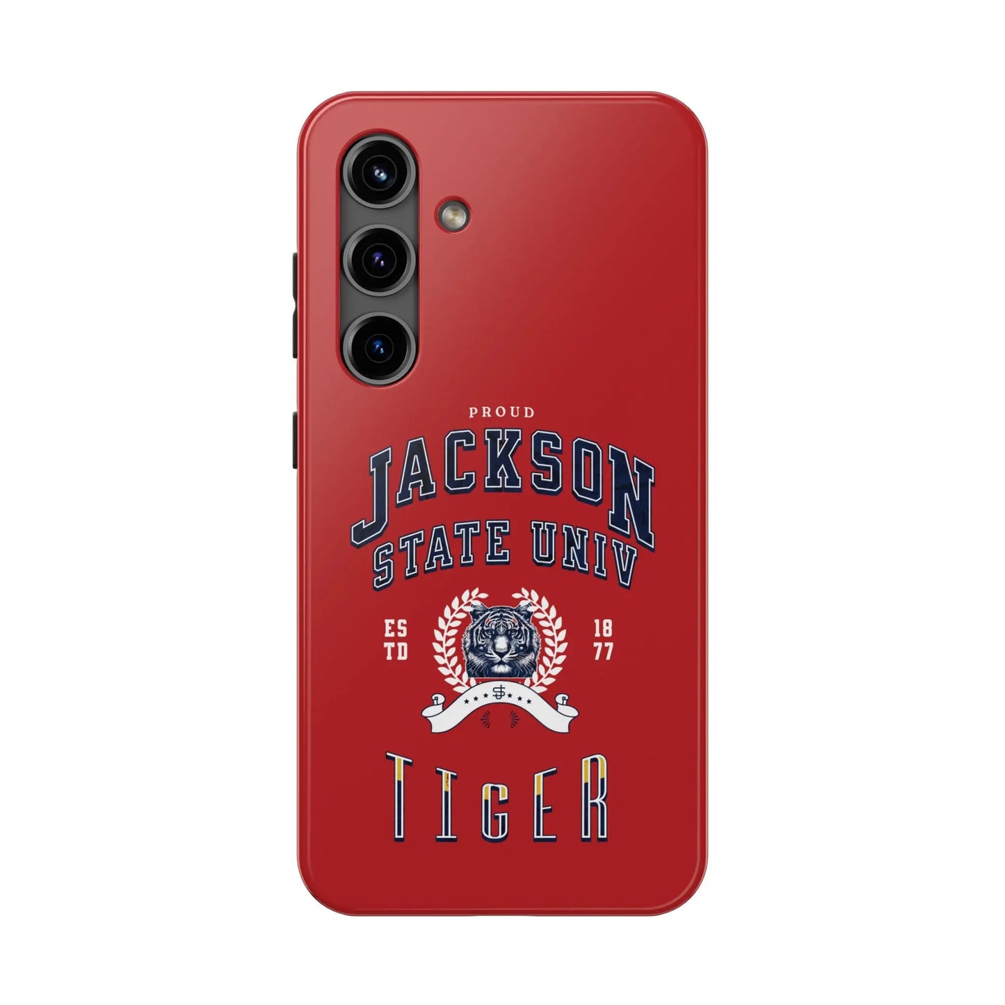 Proud Jackson State Univ Tiger White - Red Case Printify
