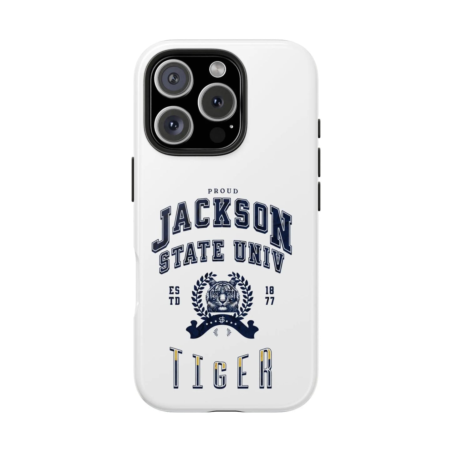 Proud Jackson State Univ Tiger Navy - White Case Printify