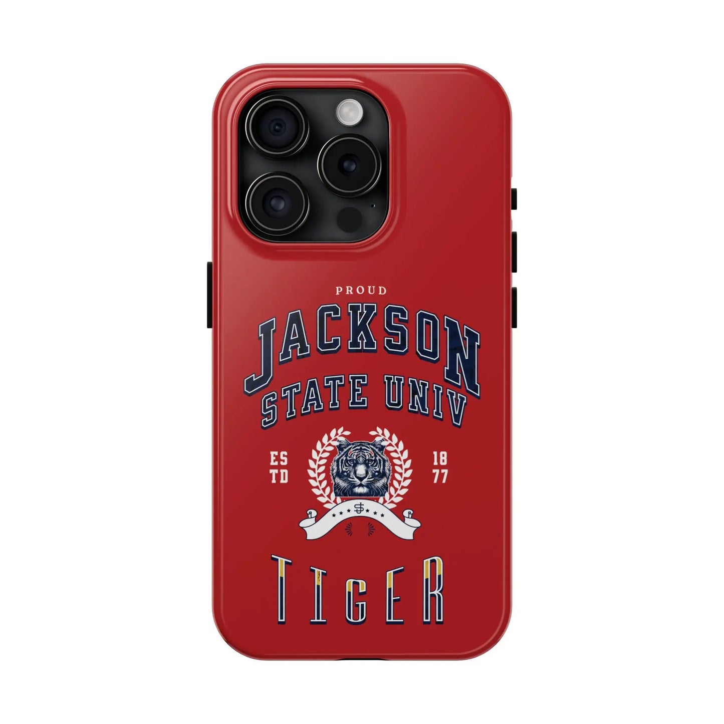 Proud Jackson State Univ Tiger White - Red Case Printify