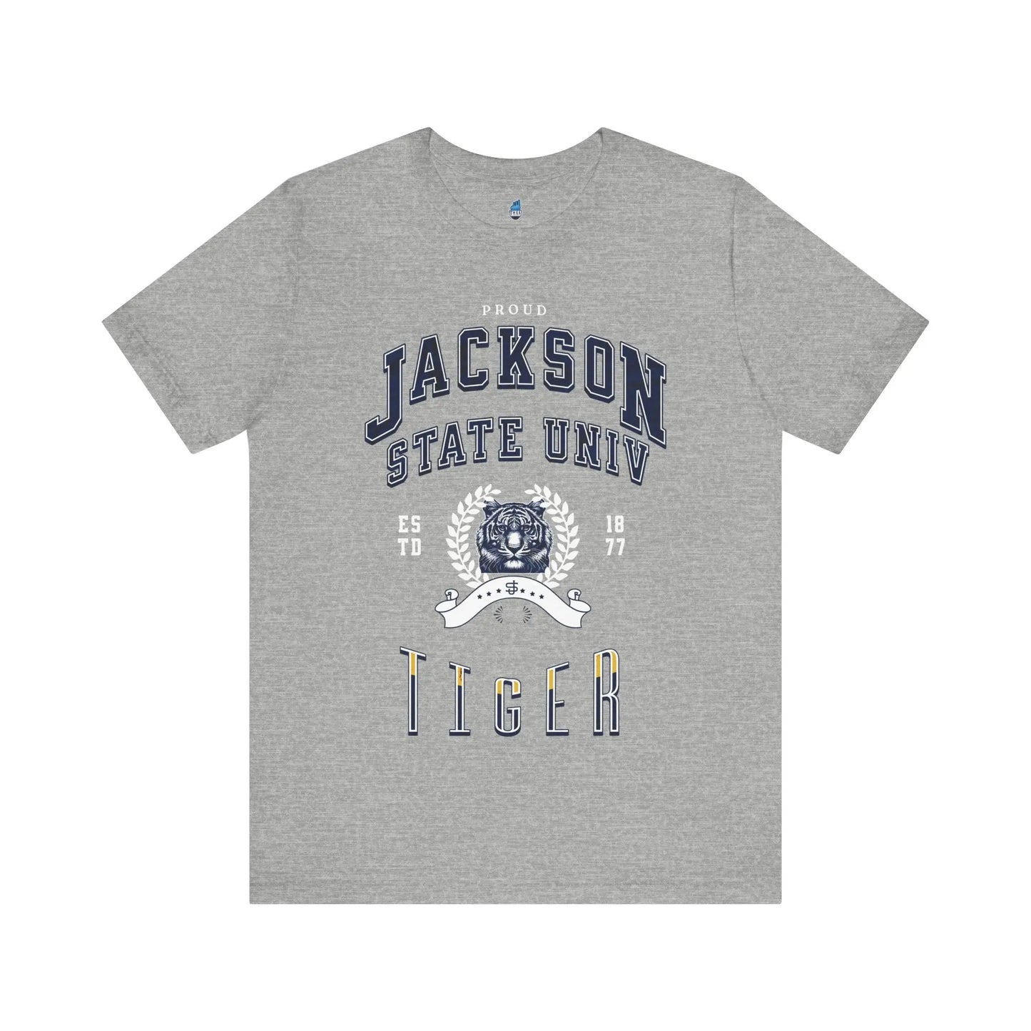 Proud Jackson State Univ Tiger Men's White Jersey Short Sleeve Tee Printify