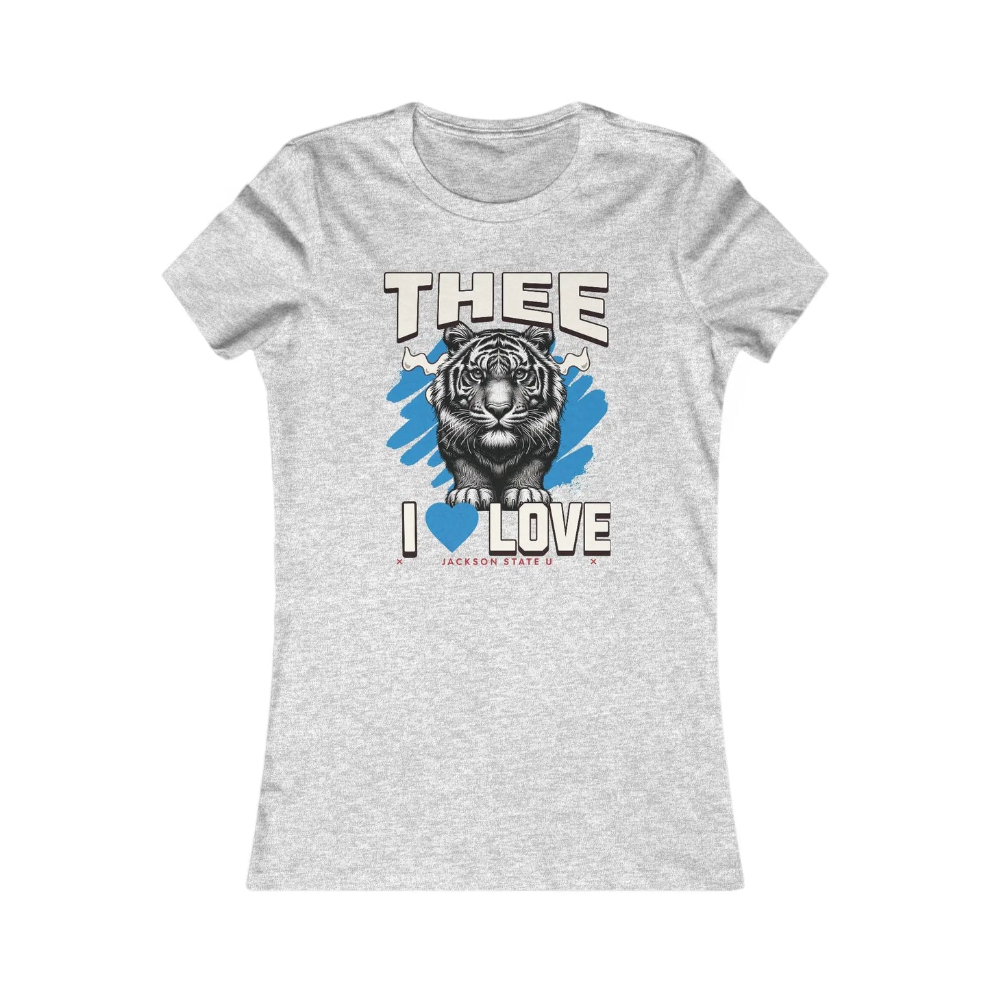 #TheeILove Jackson State U Tigerhead Women's Baby Blue Favorite Tee Printify