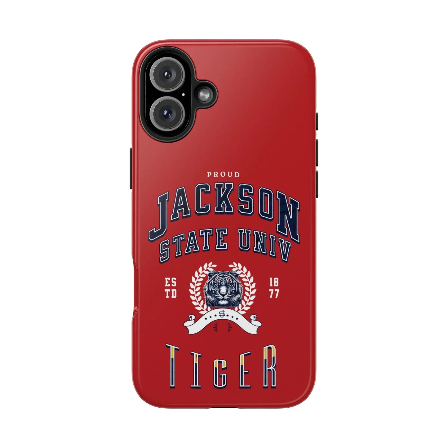 Proud Jackson State Univ Tiger White - Red Case Printify