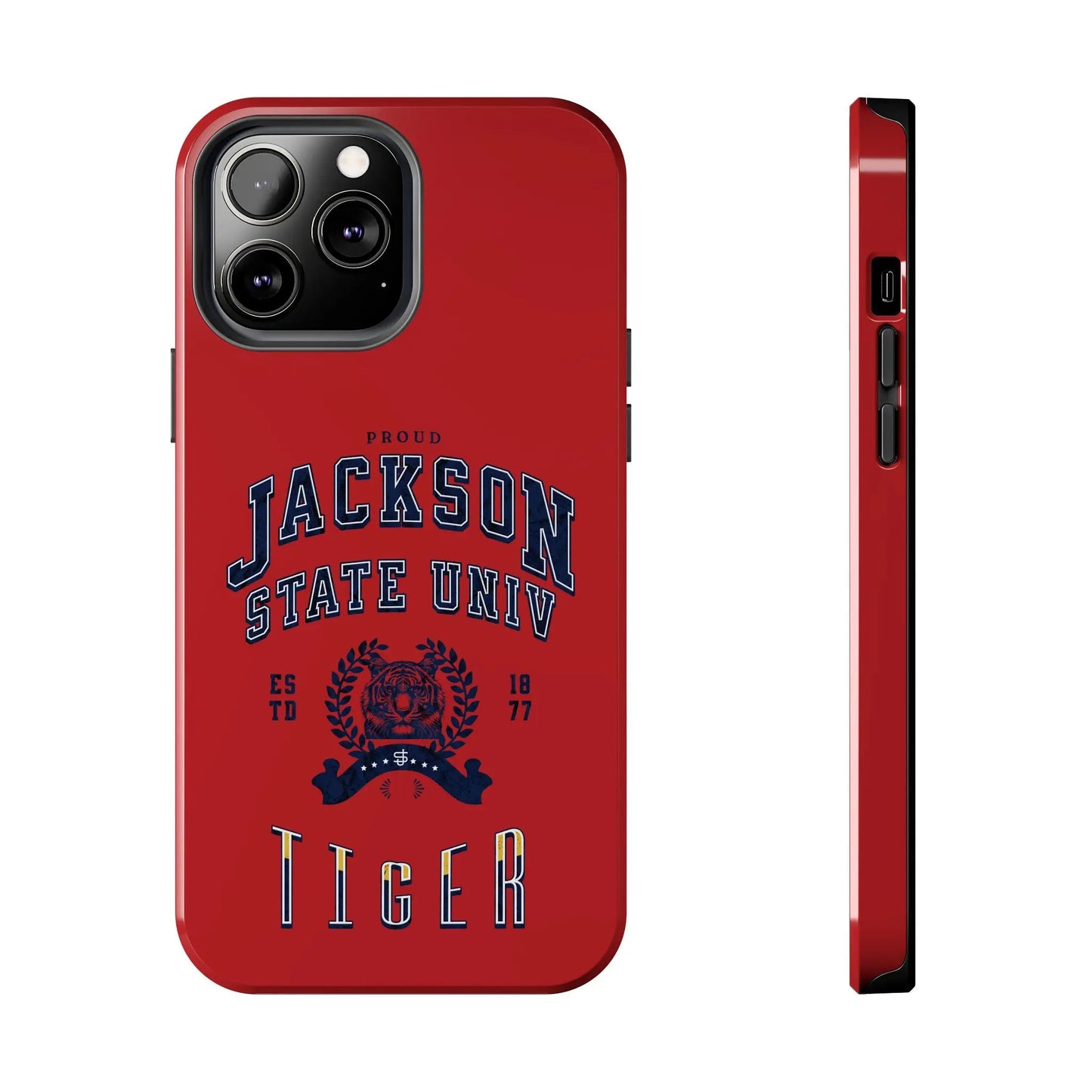 Proud Jackson State Univ Tiger Navy - Red Case Printify