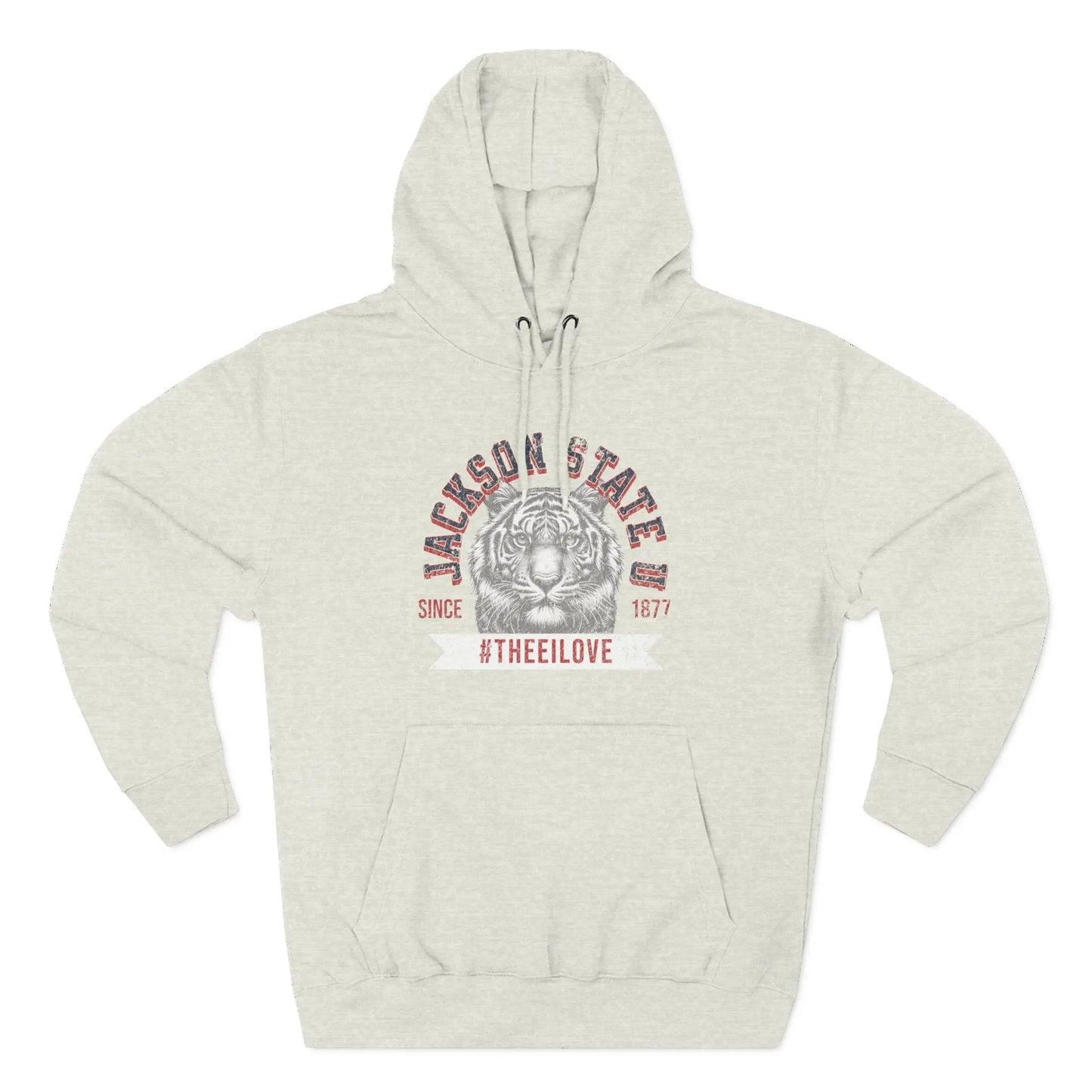 Jackson State Univ #TheeILove Women's White Premium Pullover Hoodie Printify