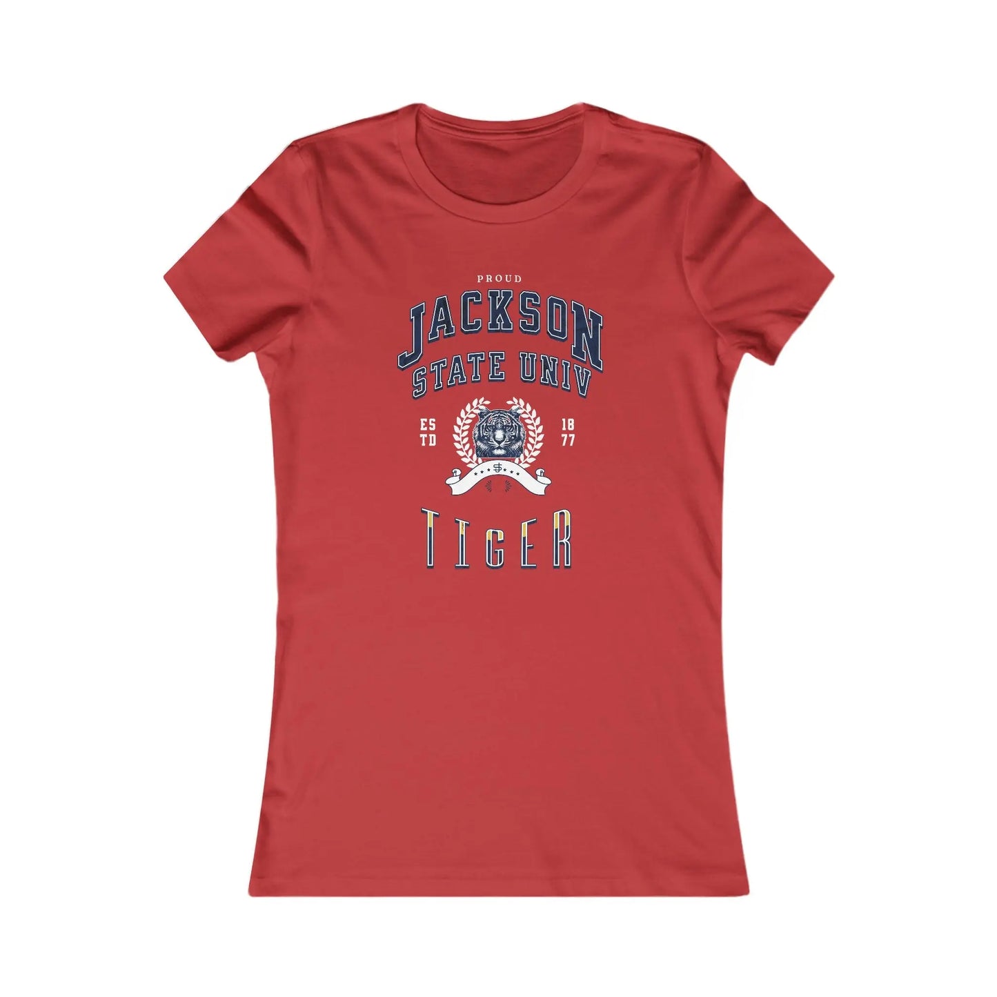 Proud Jackson State Univ Tiger Women's White Favorite Tee Printify