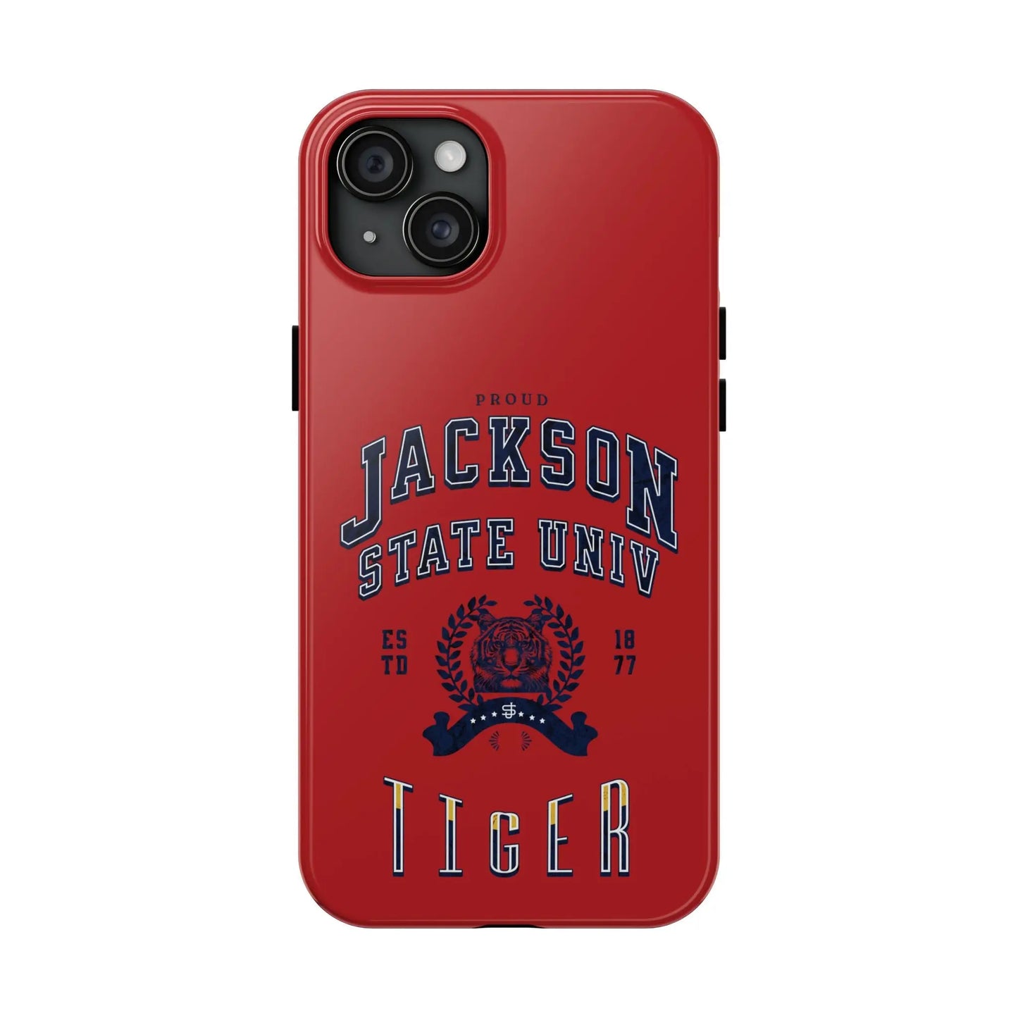 Proud Jackson State Univ Tiger Navy - Red Case Printify