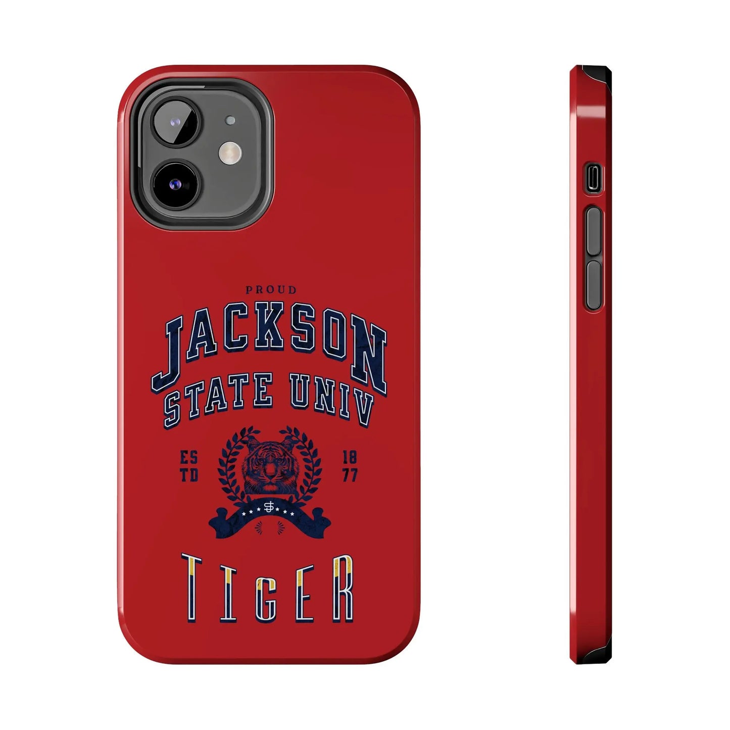 Proud Jackson State Univ Tiger Navy - Red Case Printify