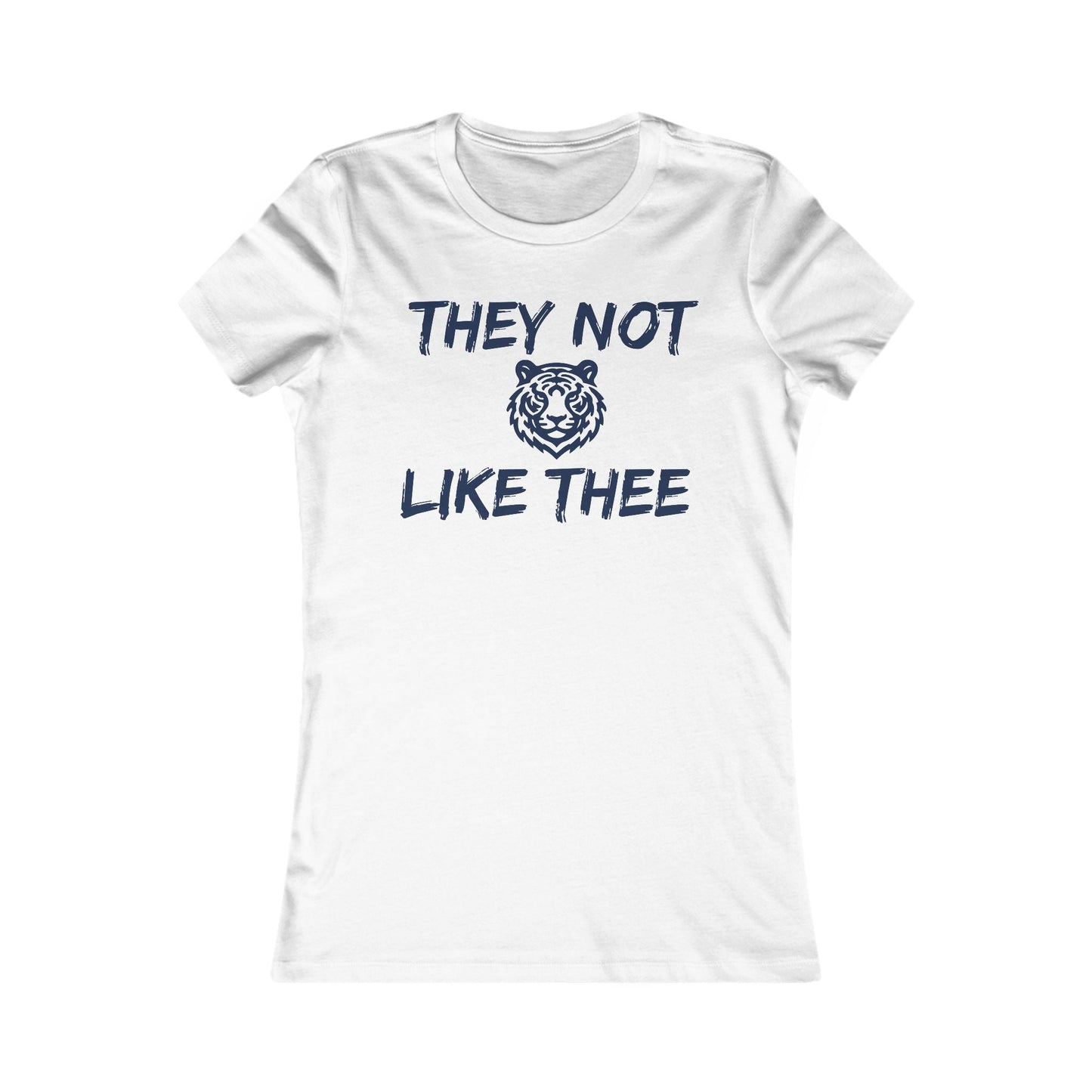 They Not Like Thee Tiger Navy Women's Favorite Tee Printify