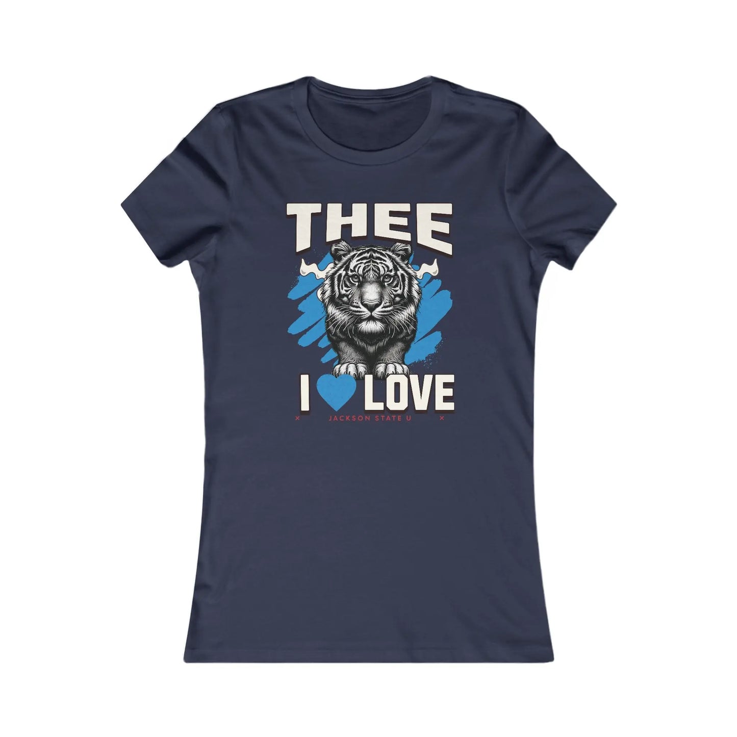 #TheeILove Jackson State U Tigerhead Women's Baby Blue Favorite Tee Printify