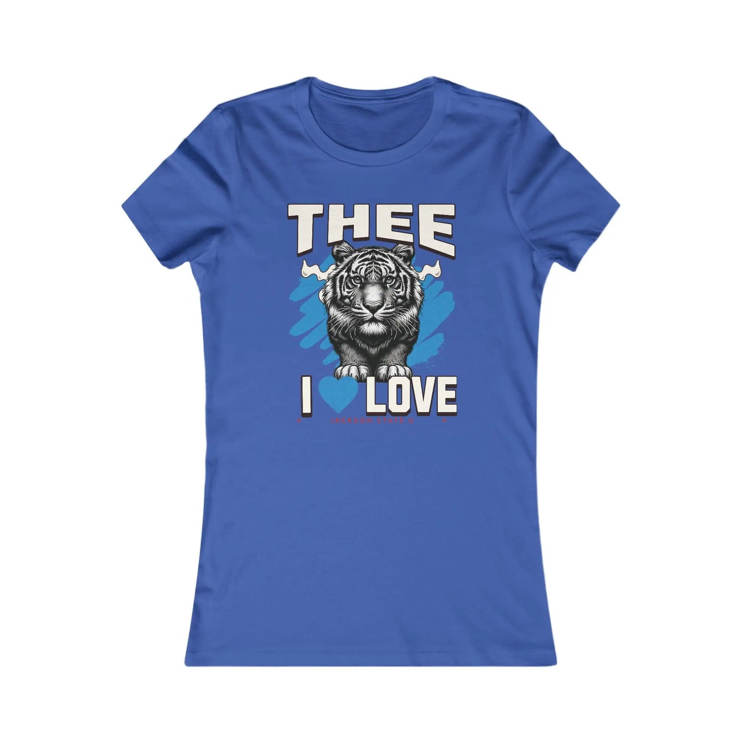 #TheeILove Jackson State U Tigerhead Women's Baby Blue Favorite Tee Printify